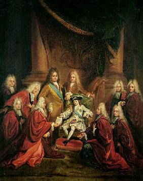 Louis XV (1710-74) Granting Patents of Nobility to the Municipal Body of Paris