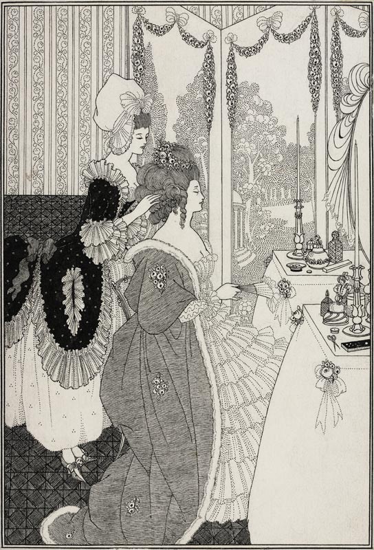 The Toilet (Illustration for "The Rape of the Lock" by Alexander Pope) od Aubrey Vincent Beardsley