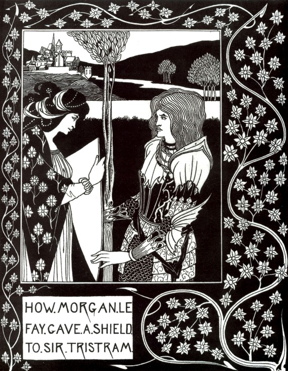 Illustration to the book "Le Morte d'Arthur" by Sir Thomas Malory od Aubrey Vincent Beardsley