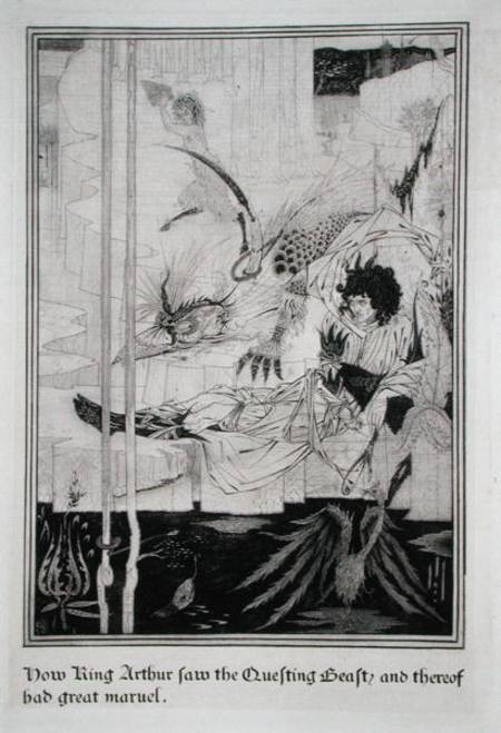 Now King Arthur saw the Questing Beast and thereof had great marvel od Aubrey Vincent Beardsley