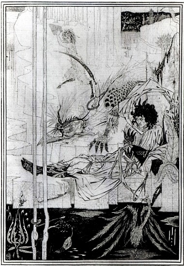 Now King Arthur saw the Questing Beast and thereof had great marvel, from ''Le Morte d''Arthur'' Sir od Aubrey Vincent Beardsley