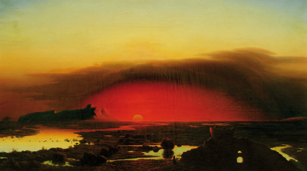 Die Pontinischen Sümpfe bei Sonnenuntergang od August Kopisch