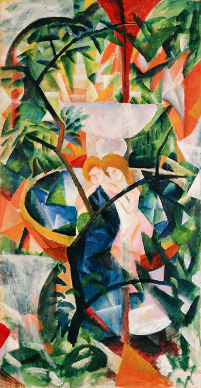 Two girls at the fountain od August Macke