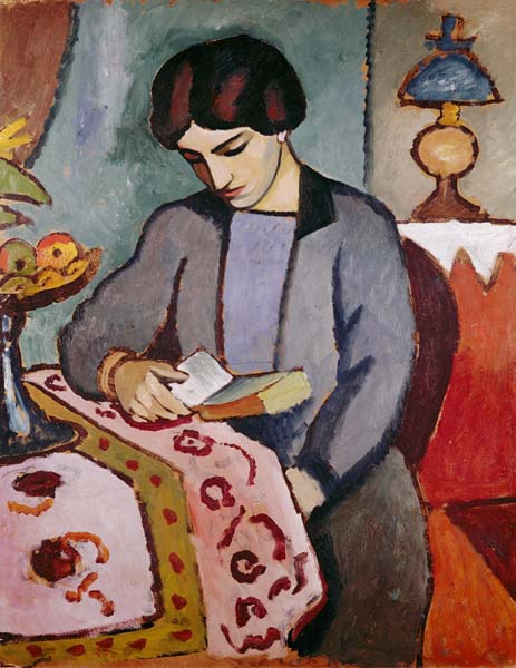 Wife of the artist (study to a portrait) od August Macke