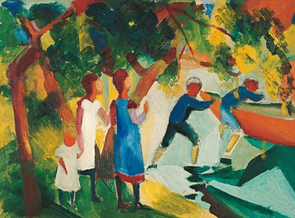 Children at the water od August Macke
