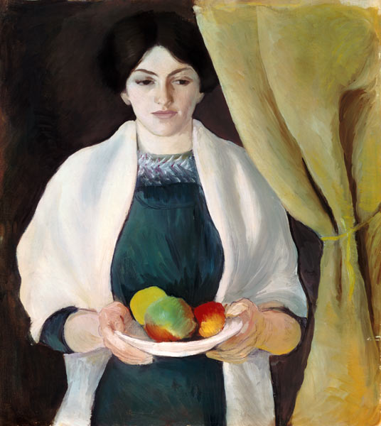 Portrait with apples od August Macke