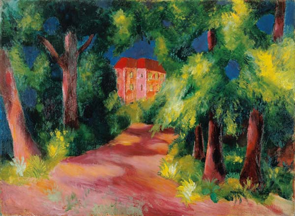 Red house at the park od August Macke