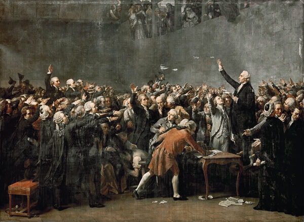 The Tennis Court Oath on 20 June 1789 od Auguste Couder