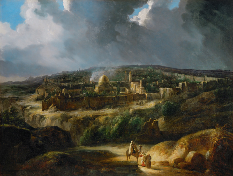 View of Jerusalem from the Valley of Jehoshaphat od Auguste Forbin