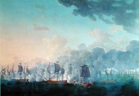 The Battle of Louisbourg on the 21st July 1781 od Auguste Rossel De Cercy