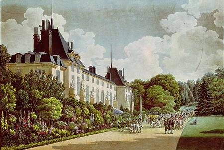 View of the Chateau de la Malmaison next to the park, from 'Views of the Malmaison' od Auguste Simon Garneray