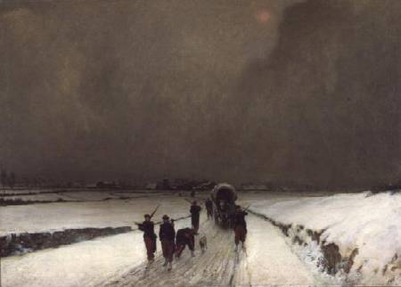 The Stragglers, Snow Effect od Augustin Pierre Chenu