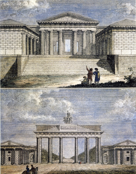 Brandenburg Gate , Propylaea od August Johann Carl Richter