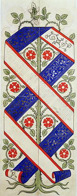 Wallpaper design for the House of Lords' Library (w/c & pencil on paper) od Augustus Welby Northmore Pugin