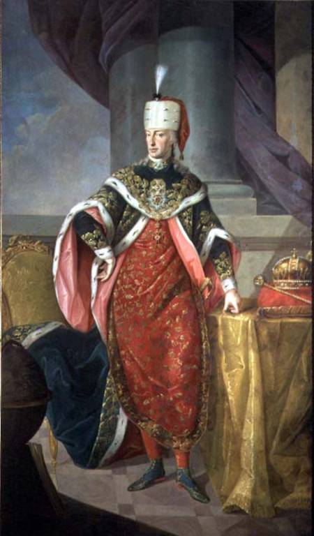Emperor Francis I (1708-65) Holy Roman Emperor, wearing the official robes of the Order of St. Steph od Austrian School