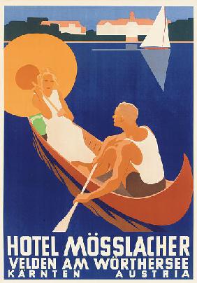 Poster advertising Hotel Mosslacher in Austria