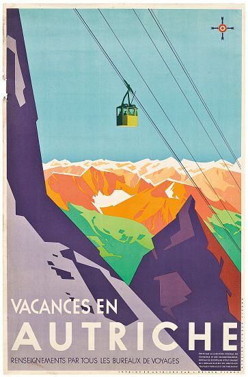 Poster advertising vacations in Austria, od Austrian School, (20th century)