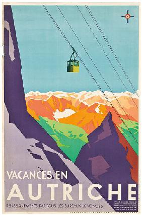 Poster advertising vacations in Austria,