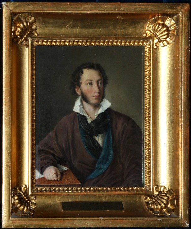 Portrait of the author Alexander S. Pushkin (1799-1837) Copy after V. Tropinin od Awdotja Petrowna Jelagina