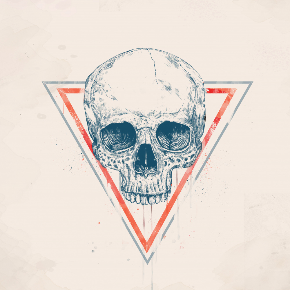 Skull in triangles od Balazs Solti