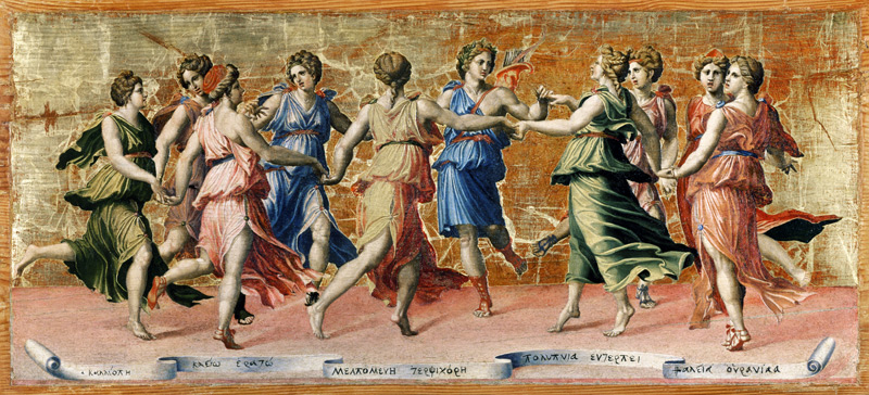 Apollo und die tanzenden Musen. od Baldassare Peruzzi