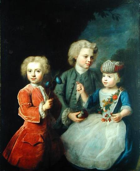 The Children of Councillor Barthold Heinrich Brockes (1680-1747) od Balthasar Denner