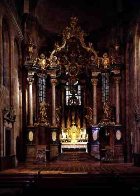 The high altar in the east choir, designed od Balthasar  Neumann