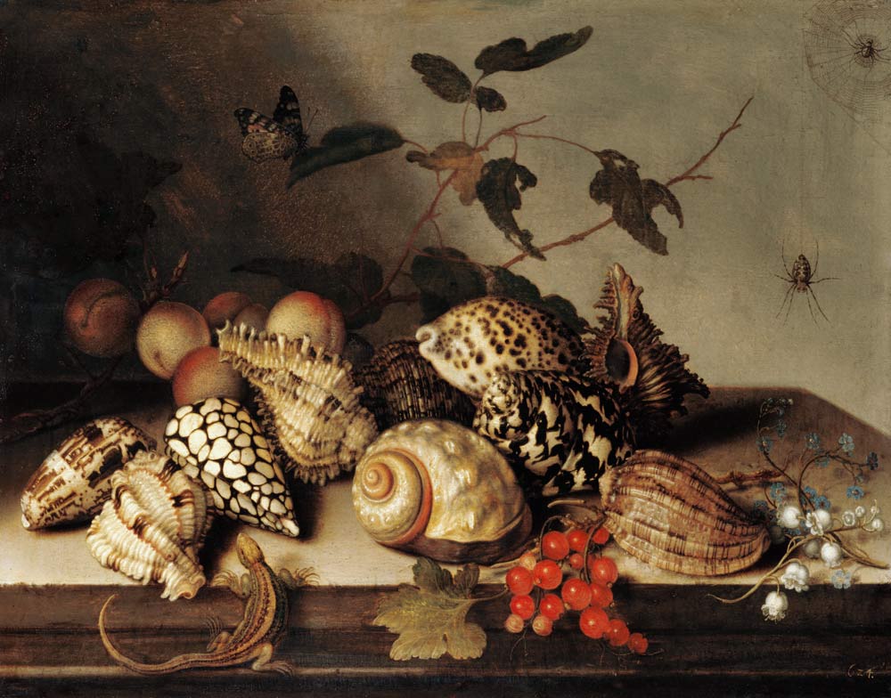 Mussels and fruits od Balthasar van der Ast