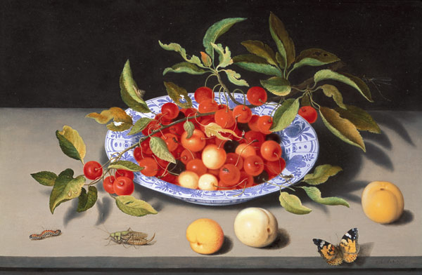 Still Life of Cherries and Peaches od Balthasar van der Ast
