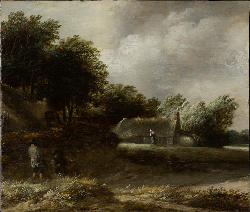 Peasant Huts Along a Stream od Balthasar van der Veen