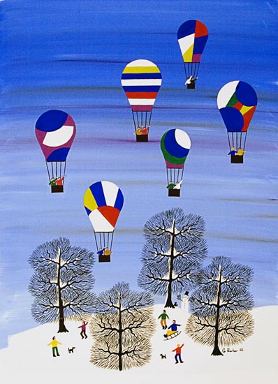 Winter day balloons od Gordon Barker