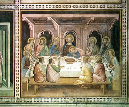 The Last Supper, from a series of Scenes of the New Testament od Barna  da Siena