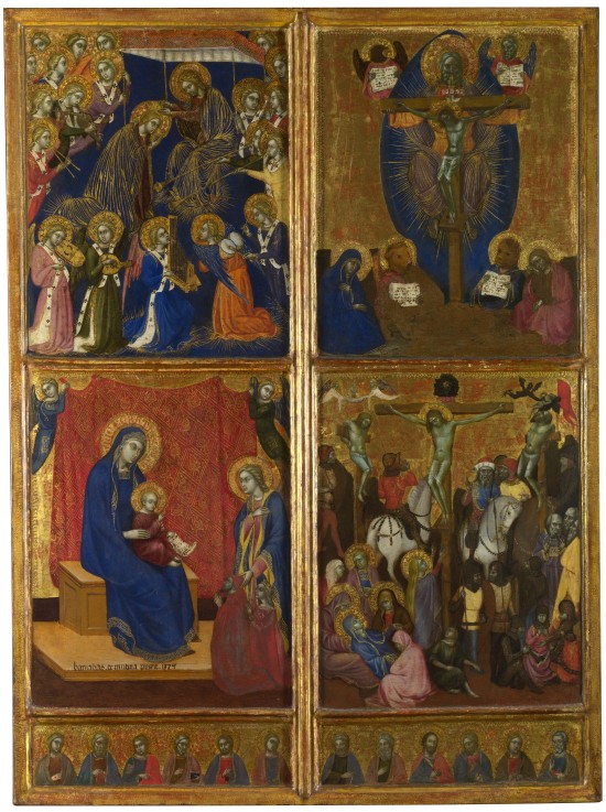 The Coronation of the Virgin. The Trinity. The Virgin and Child with Donors. The Crucifixion. The Tw od Barnaba da Modena