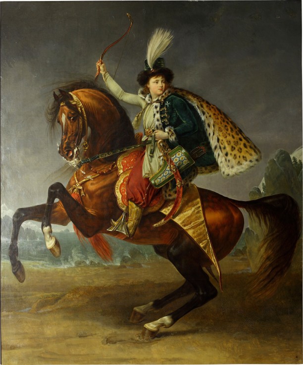 Equestrian portrait of Prince Boris Nikolayevich Yusupov (1794-1849) od Baron Antoine Jean Gros