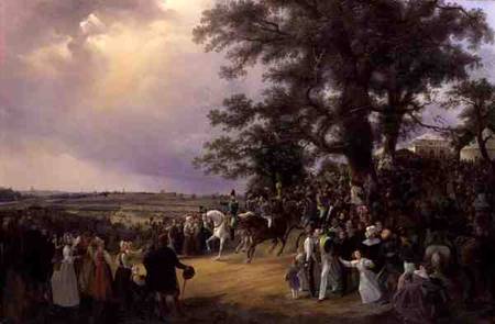 Review in Ladugardsgarde Fields During Tsar Nicholas' Visit in 1838 od Baron Karl-Stefan Bennet