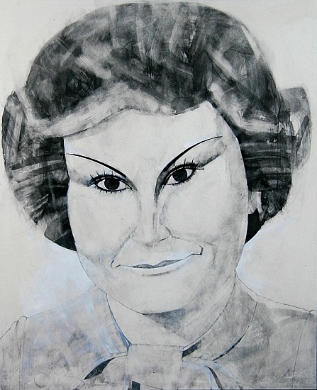 Portrait of Angela Rippon, illustration for The Media Mob (gouache and pencil on paper) od Barry  Fantoni