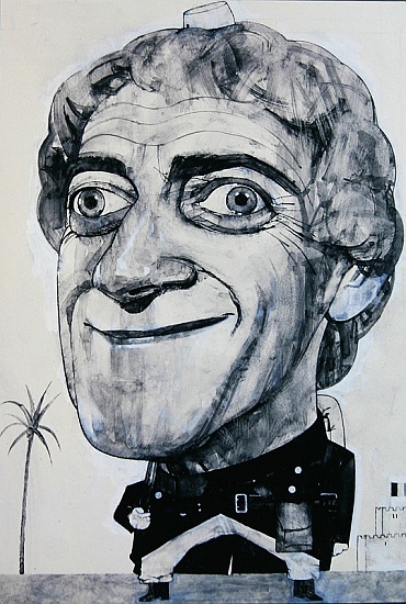 Portrait of Marty Feldman, illustration for The Sunday Times, 1970s od Barry  Fantoni