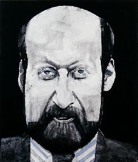 Portrait of Clement Freud, illustration for The Media Mob
