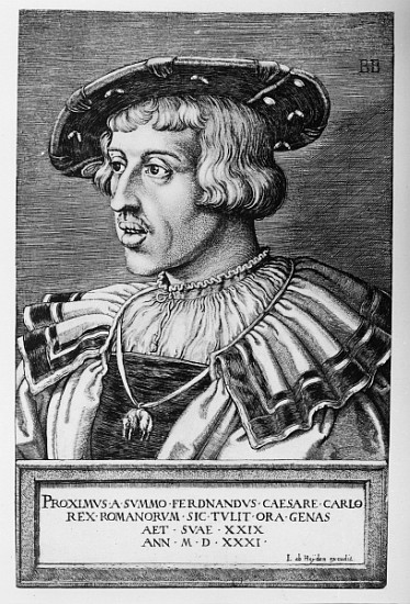 Portrait of Ferdinand I of Habsburg od Barthel Beham
