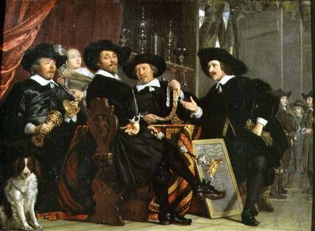The Officials of the Company of Bowyers of St. Sebastian at Amsterdam od Bartholomeus van der Helst