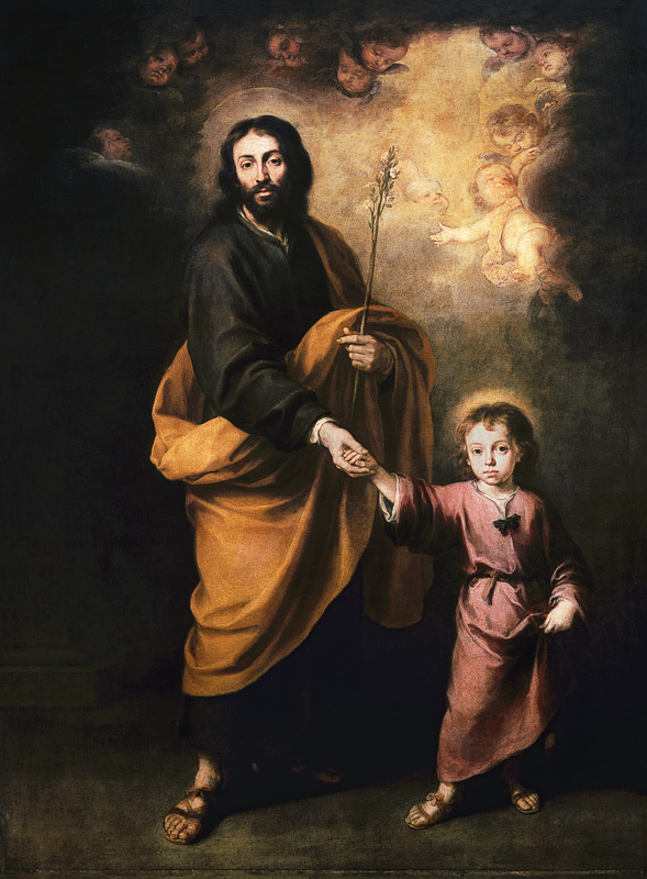 St. Joseph with the Jesusknaben od Bartolomé Esteban Perez Murillo