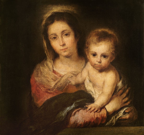 Murillo, Maria mit dem Kind od Bartolomé Esteban Perez Murillo