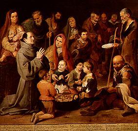 St. Diego of Alcalá feeding the Poor od Bartolomé Esteban Perez Murillo