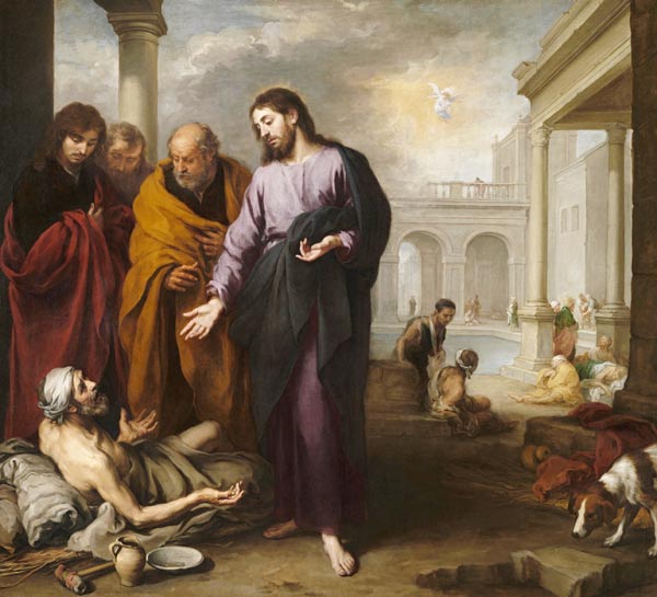 Christ healing the Paralytic at the Pool of Bethesda od Bartolomé Esteban Perez Murillo
