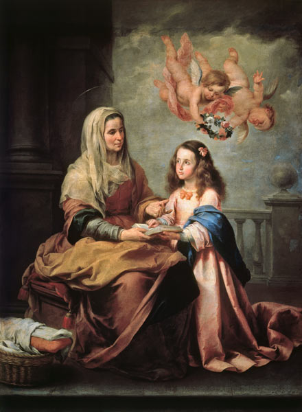 B.E.Murillo, Erziehung Jungfrau Maria od Bartolomé Esteban Perez Murillo