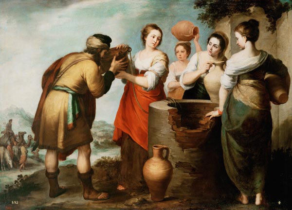 Rebecca and Eliezer at the Well od Bartolomé Esteban Perez Murillo