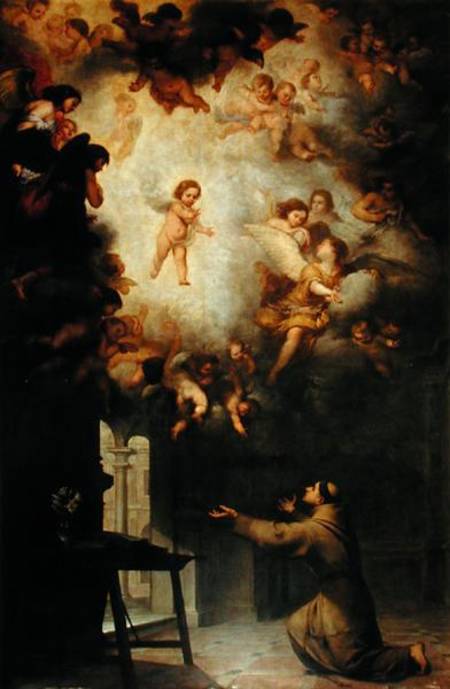 Vision of St. Anthony of Padua (1195-1231) od Bartolomé Esteban Perez Murillo