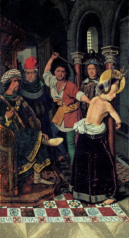 The Flagellation of Saint Engratia od (Bartolome de Cardenas) Bermejo