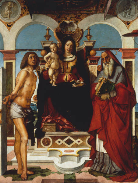 B.Montagna / Mary w.Child & Saints /Ptg. od Bartolomeo Montagna