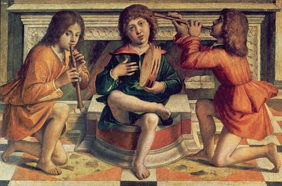 Three angel musicians od Bartolomeo Montagna